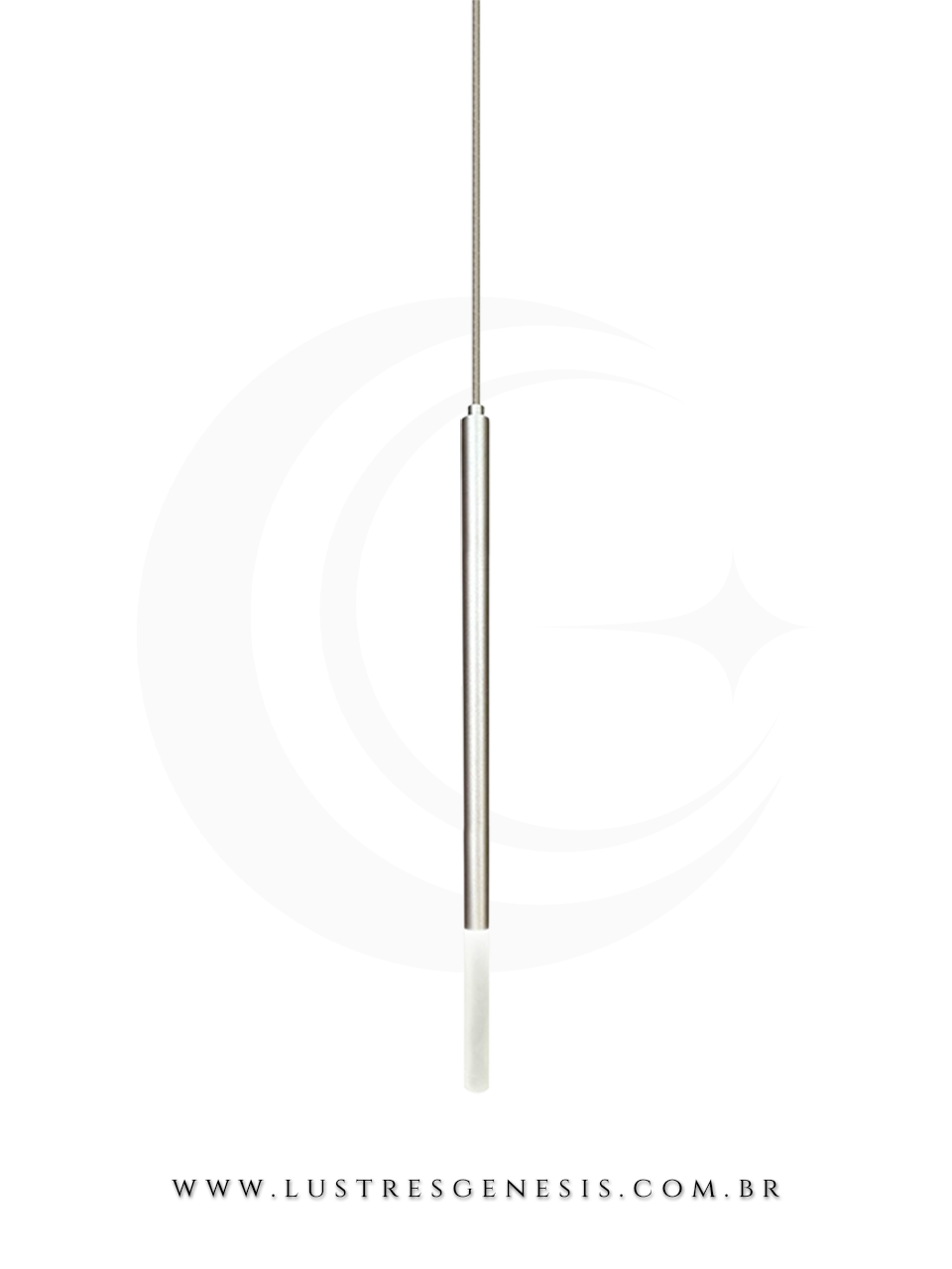 Lustre Pendente Ice I Metalúrgica Itamonte Ø2,5cm Luminaria para Bancada de Cozinha, Balcão de Cozinha, Lavabo e Suite Master